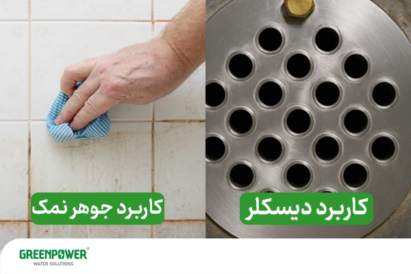 تفاوت دیسکلر و جوهر نمک در کاربرد رسوب‌زدایی و شستشو