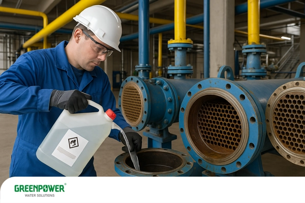 انجام اورهال تجهیزات صنعتی و تزریق محلول شستشوی شیمیایی به مبدل حرارتی توسط تکنسین