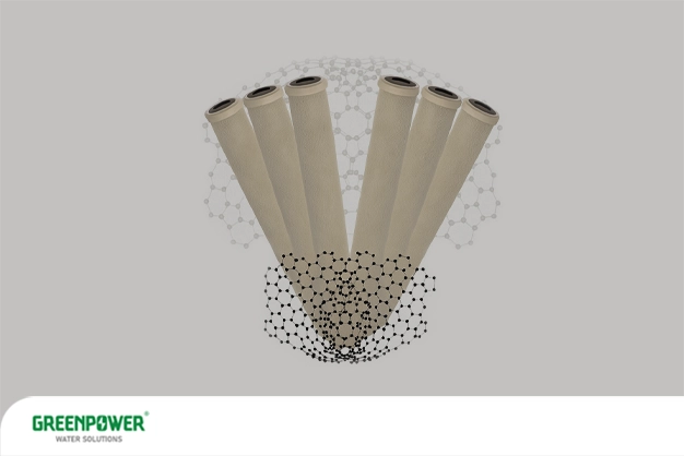 نمایی از چند فیلتر کربنی در مجموعه انواع فیلتر تصفیه آب صنعتی برای حذف مواد آلی و بهبود کیفیت آب