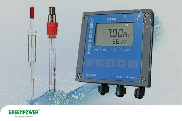 کنترل ph در تصفیه آب صنعتی کنترل ph در تصفیه آب صنعتی تصویر یک کنترلر دیجیتال pH بههمراه الکترودهای اندازهگیری، مورد استفاده در سیستمهای نظارت و کنترل pH در تصفیه آب صنعتی برای پایش دقیق اسیدیته و دما.